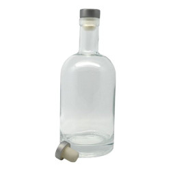 ΜΠΟΥΚΑΛΙ ΓΥΑΛΙΝΟ ΜΕ ΑΣΗΜΙ ΚΑΠΑΚΙ (9,4X23 - 0,75L)