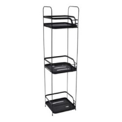 ΡΑΦΙΕΡΑ ΜΠΑΝΙΟΥ ΤΡΙΠΛΗ ΜΕΤΑΛΛΙΚΗ ΣΕ ΜΑΥΡΟ ΧΡΩΜΑ 16X15,5X63ΕΚ.