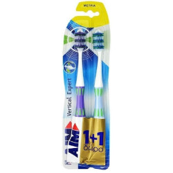 ΟΔΟΝΤΟΒΟΥΡΤΣΑ AIM VERTICAL EXPERT ΜΕΤΡΙΑ 1+1ΔΩΡΟ