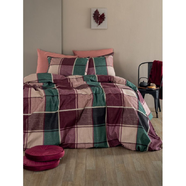 ΣΕΝΤΟΝΙΑ ΥΠΕΡΔ.240Χ265 FLANNEL BEAUTY FB0237 ΣΕΤ 4 PALAMAIKI