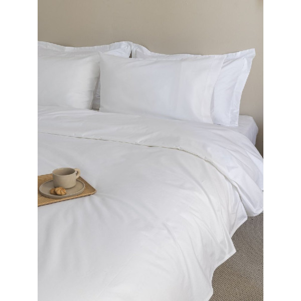 ΣΕΝΤΟΝΙ KING SIZE 280Χ300 ΛΕΥΚΟ 100% PERCALE DIOGENES ΜΕ ΛΑΣΤΙΧΟ PALAMAIKI