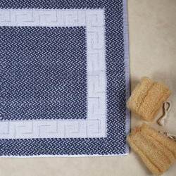 ΠΑΤΑΚΙ ΜΠΑΝΙΟΥ 50X75 MAIANDROS GREY/WHITE 100%COTTON PALAMAIKI