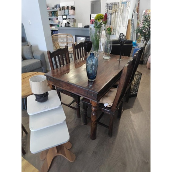 ΣΕΤ ΤΡΑΠΕΖΙΑ 5ΤΕΜ.130X80 & ΚΑΡΕΚΛΕΣ ΚΑΡΥΔΙ 