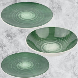 ΠΙΑΤΑ ΣΕΤ 18ΤΕΜ. SPIRAL GREEN HM-0005