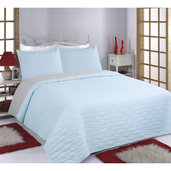 ΚΟΥΒΕΡΛΙ 220X240+2/50X70 NX2401 RUBY SKY BLUE/GREY